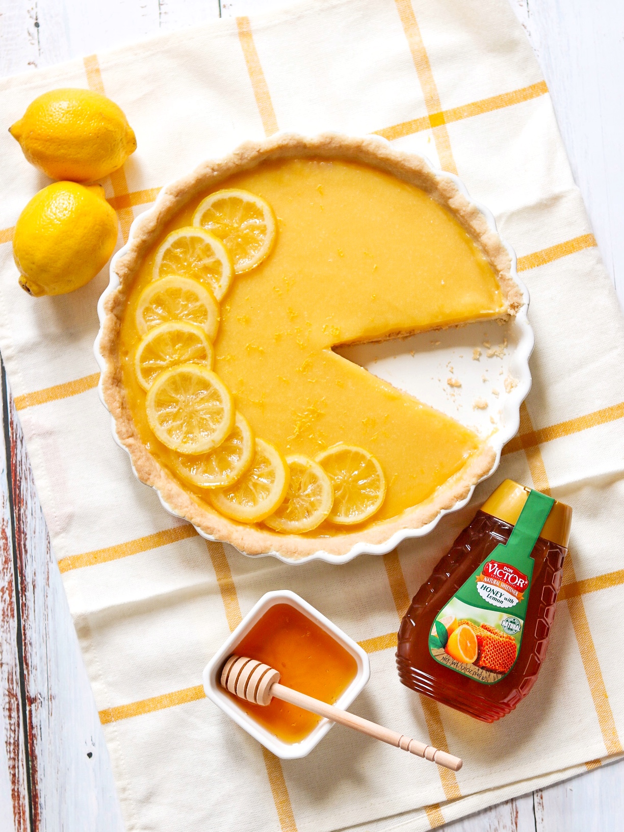 Easy lemon tart recipe: Honey-Lemon Tart with Shortbread Crust