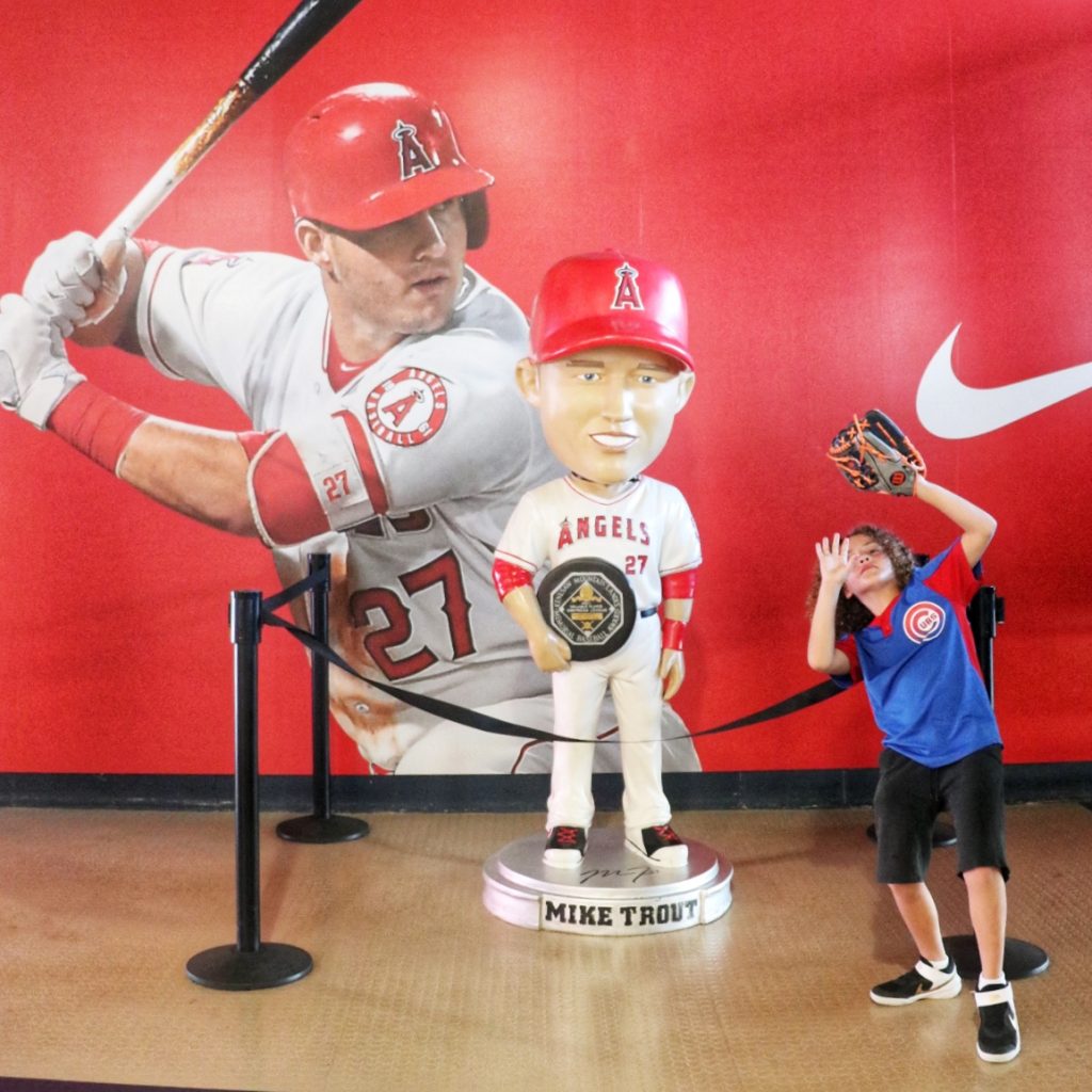 Mike Trout bobblehead statue at Angel Stadium