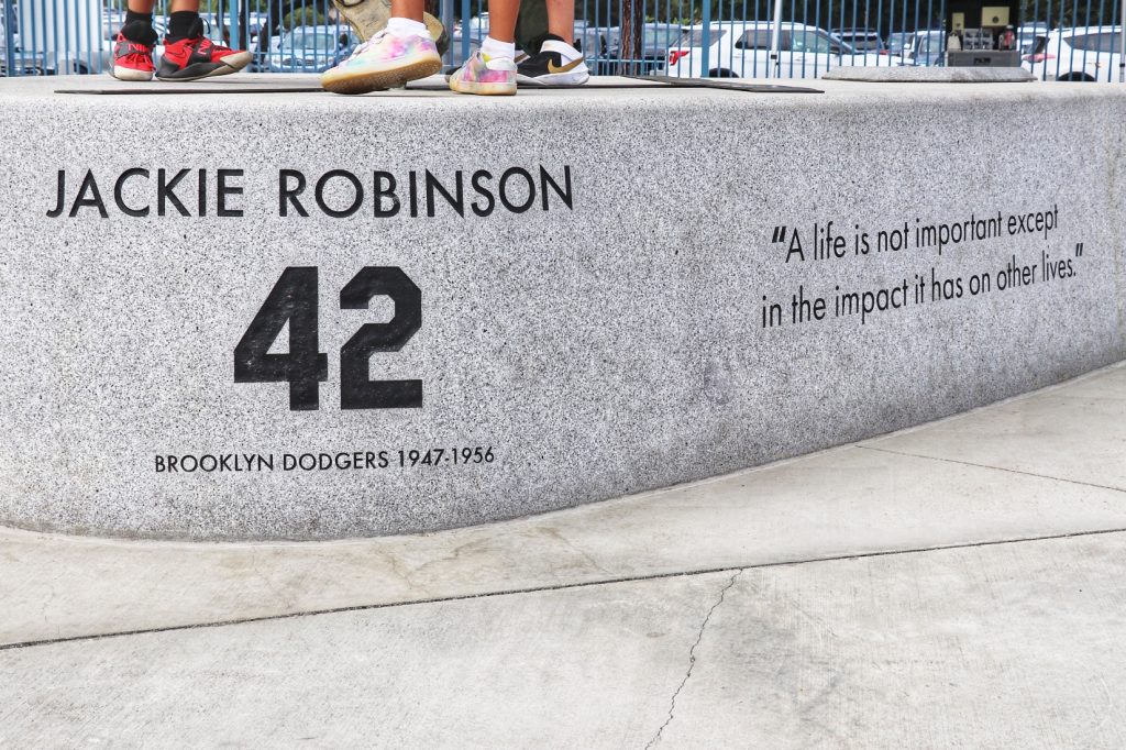 Jackie Robinson statue at Dodger Stadium