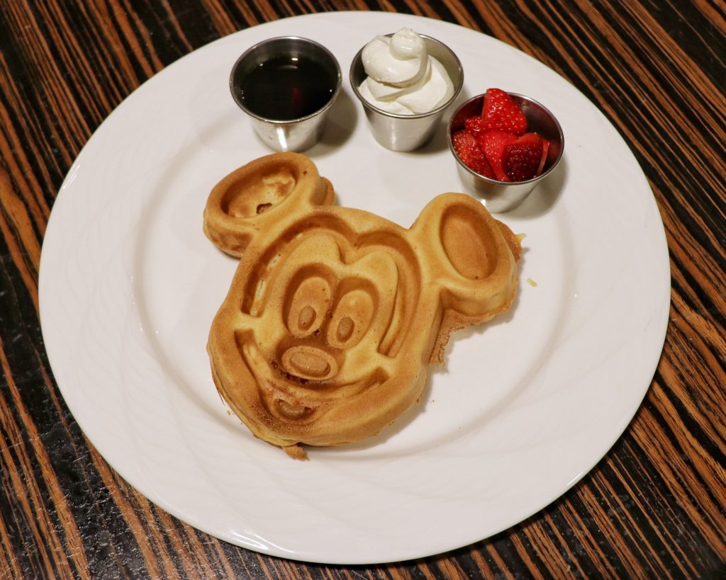 Mickey-inspired waffles at Hilton Anaheim's MIX Restaurant