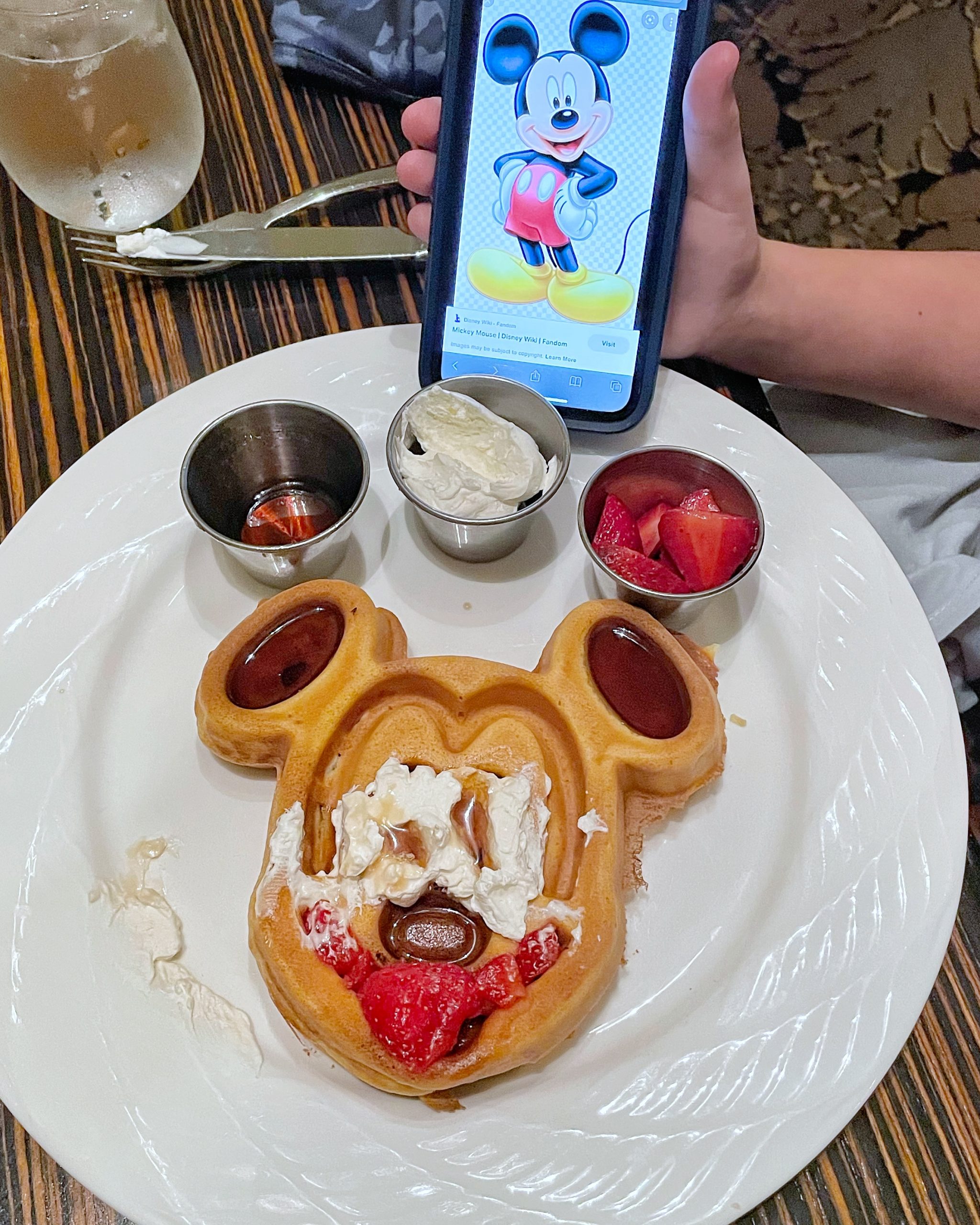 Mickey-inspired waffles at Hilton Anaheim's MIX Restaurant