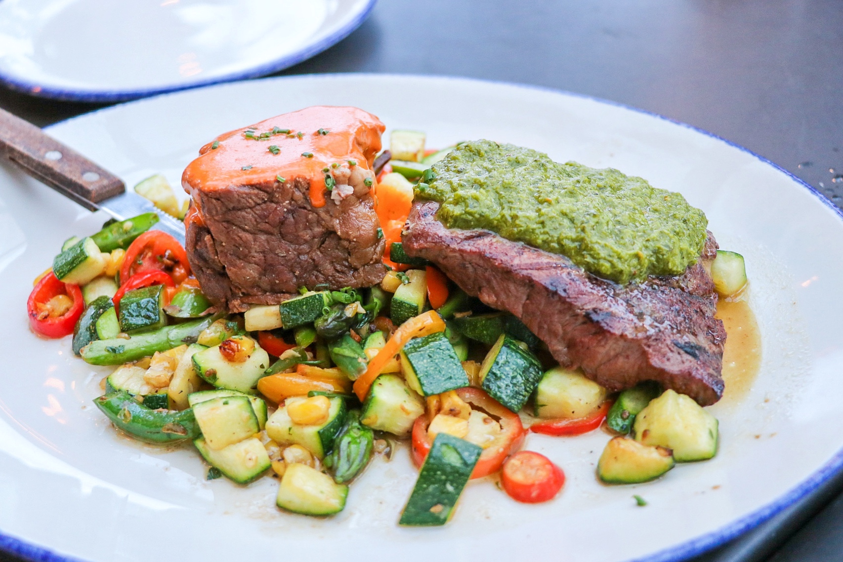 Beef Duo at Beachside restaurant at Jamaica Bay Inn in Marina del Rey