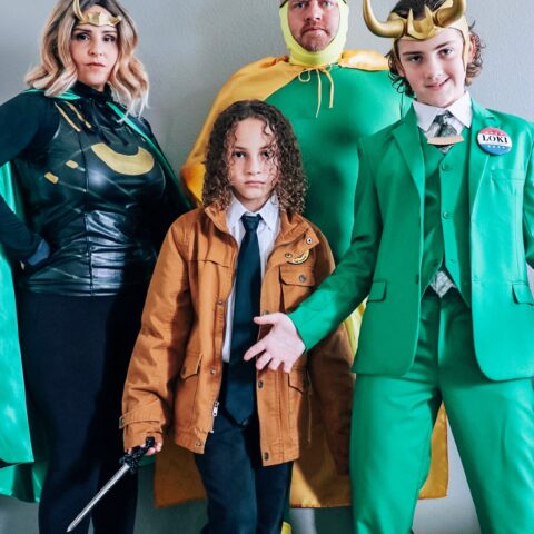 DIY Loki costume ideas for Halloween (Sylvie, TVA Loki, President Loki, and Classic Loki variant cosplay)