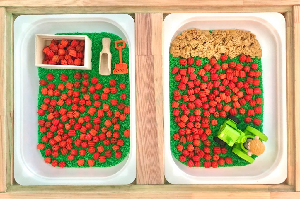 fall sensory bins for toddlers