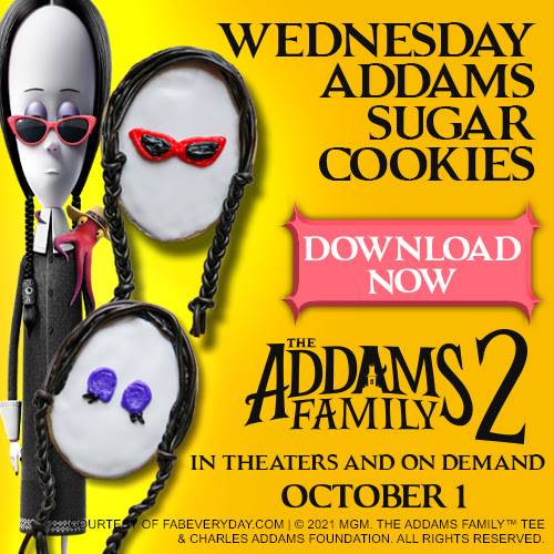 Wednesday Addams Sugar Cookies