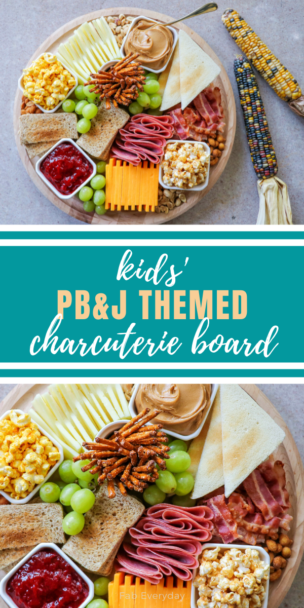 PB&J-Themed Kids Charcuterie Board (kid-friendly charcuterie board theme)