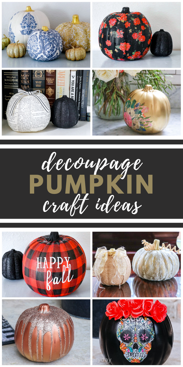 Pretty Pumpkins: 10 Easy Decoupage Pumpkins