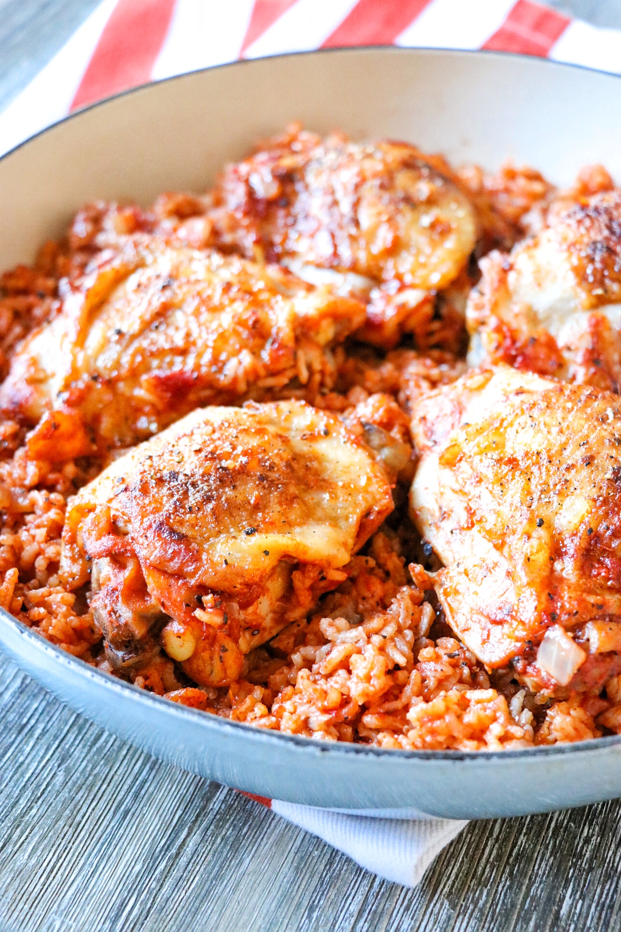 paprika chicken thighs and rice (easy one pot chicken and rice recipe)