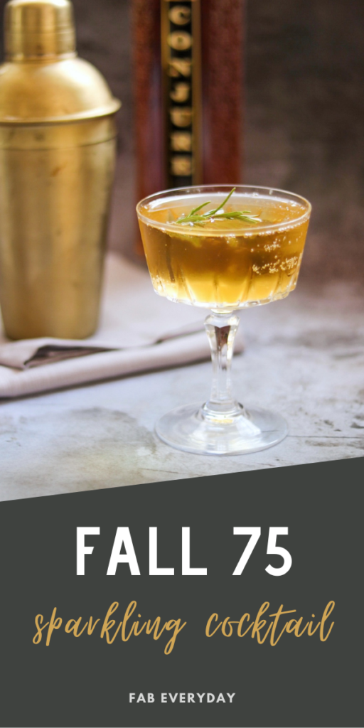 French 75 variations: Fall 75 (fall-inspired cognac cocktail)