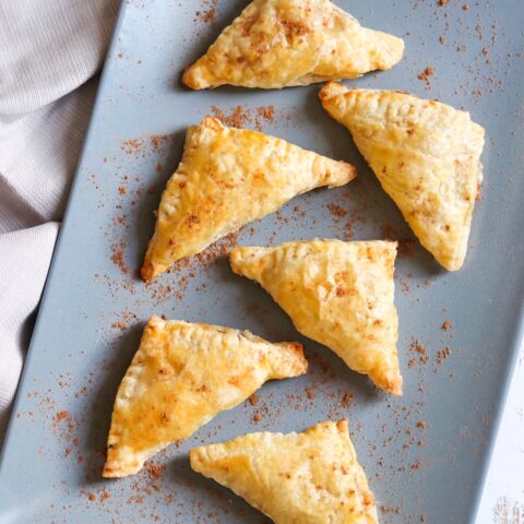 Fall Spiced Mini Apple-Cream Cheese Turnovers (puff pastry desserts cream cheese)