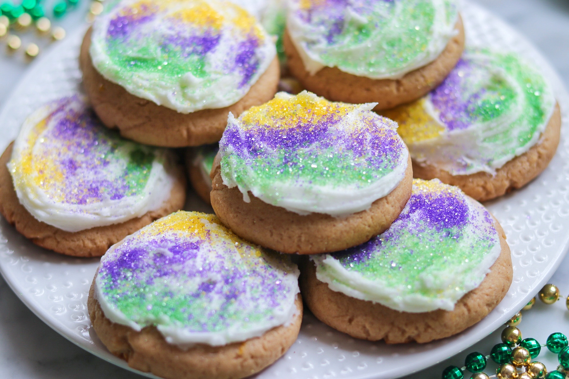 Mardi Gras King Cake Cookies