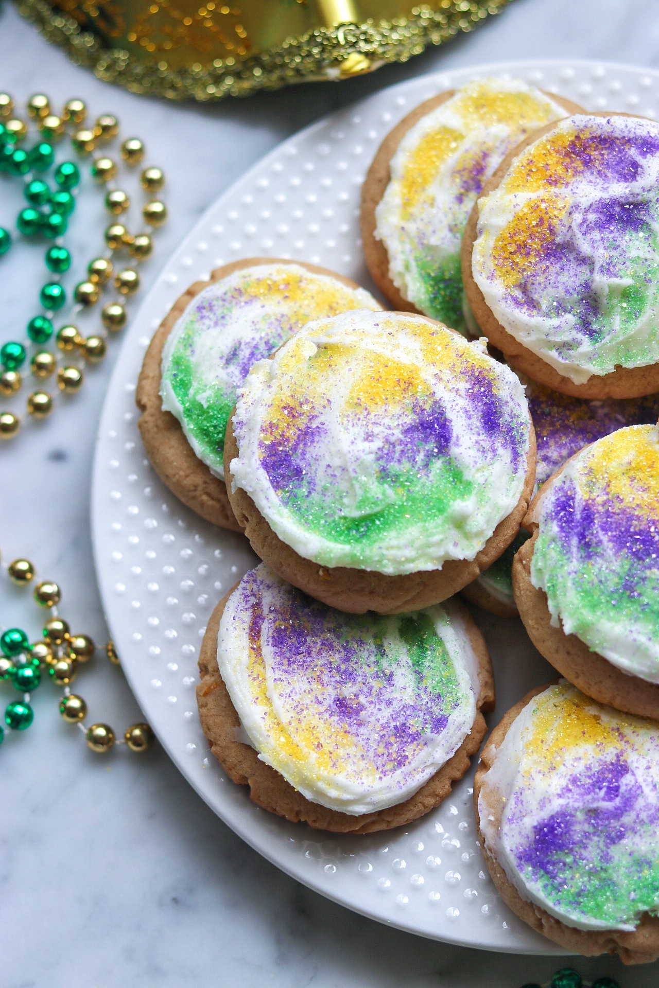 Mardi Gras King Cake Cookies (Mardi Gras cookie recipes)