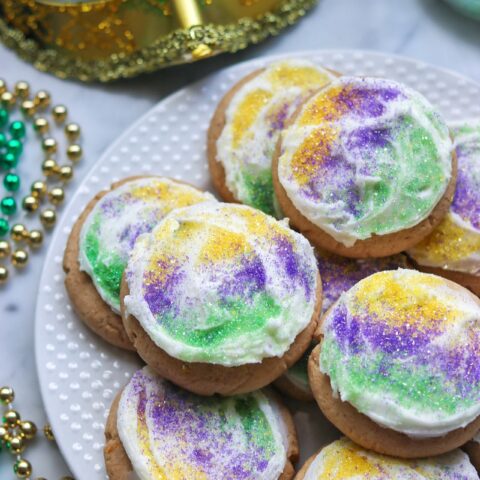 King Cake Cookies (Mardi Gras cookies inspired by the traditional cake)