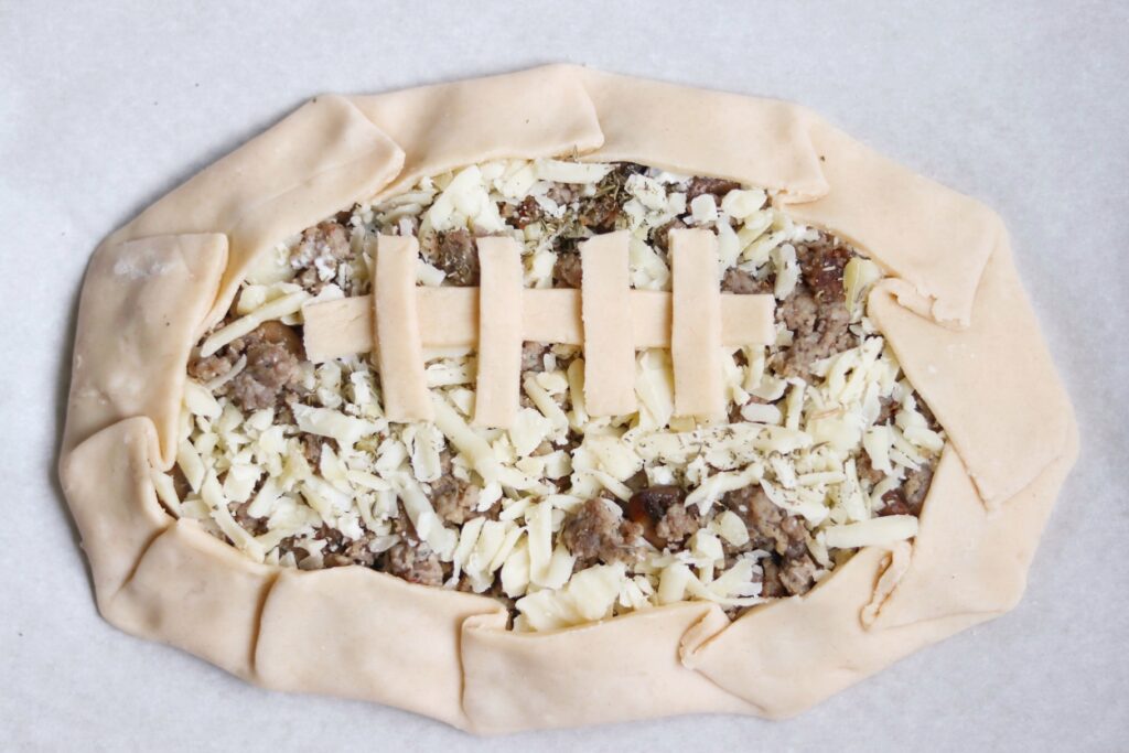 How to make a Football Sausage Galette (Savory Galette Recipe)