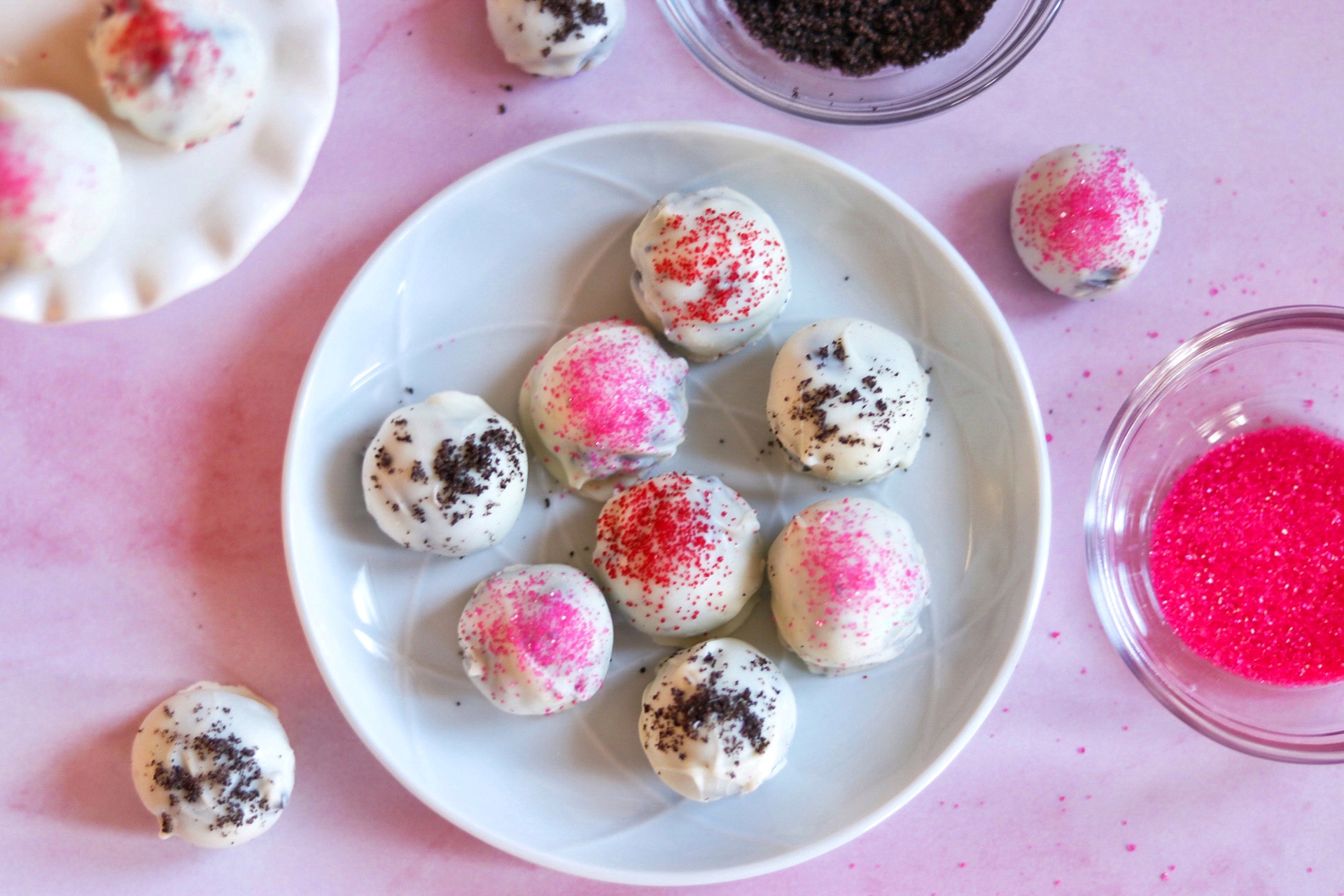 Valentine's Day truffles (easy, no-bake OREO cheesecake balls)