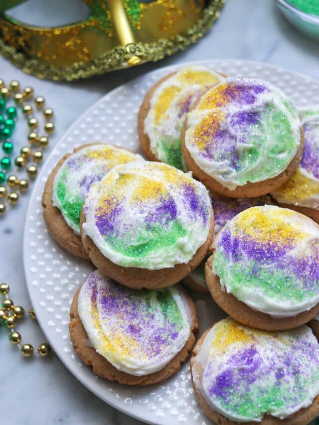 King Cake Cookies (Mardi Gras cookies inspired by the traditional cake)