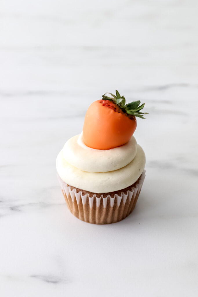 carrot chocolate covered strawberries cupcake topper