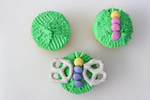 spring cupcake decorating ideas: spring butterfly cupcakes