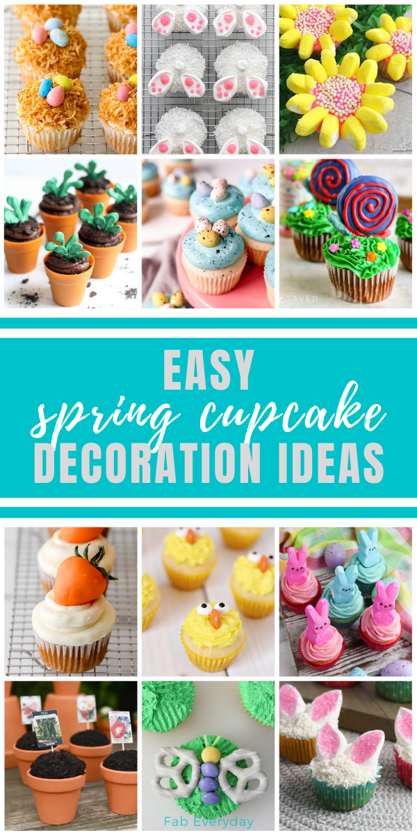 Easy Spring Cupcake Decorating Ideas and Easter cupcake decorations
