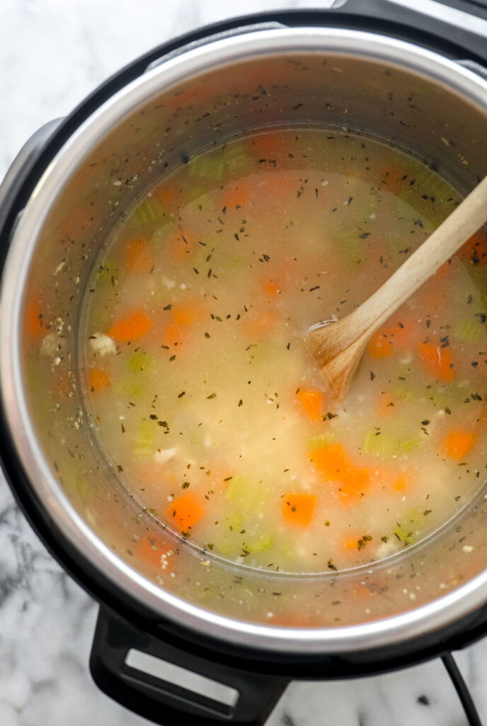 Instant Pot chicken soup with rice