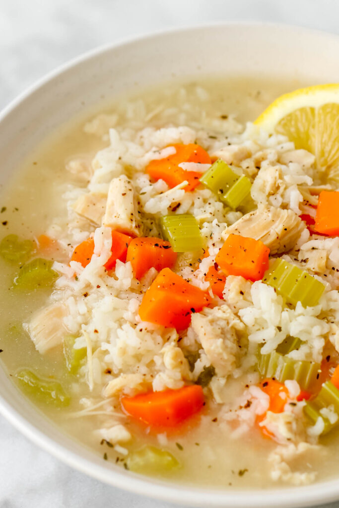 Dump-and-Start Instant Pot Chicken and Rice Soup