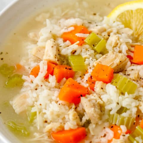 Dump-and-Start Instant Pot Chicken and Rice Soup
