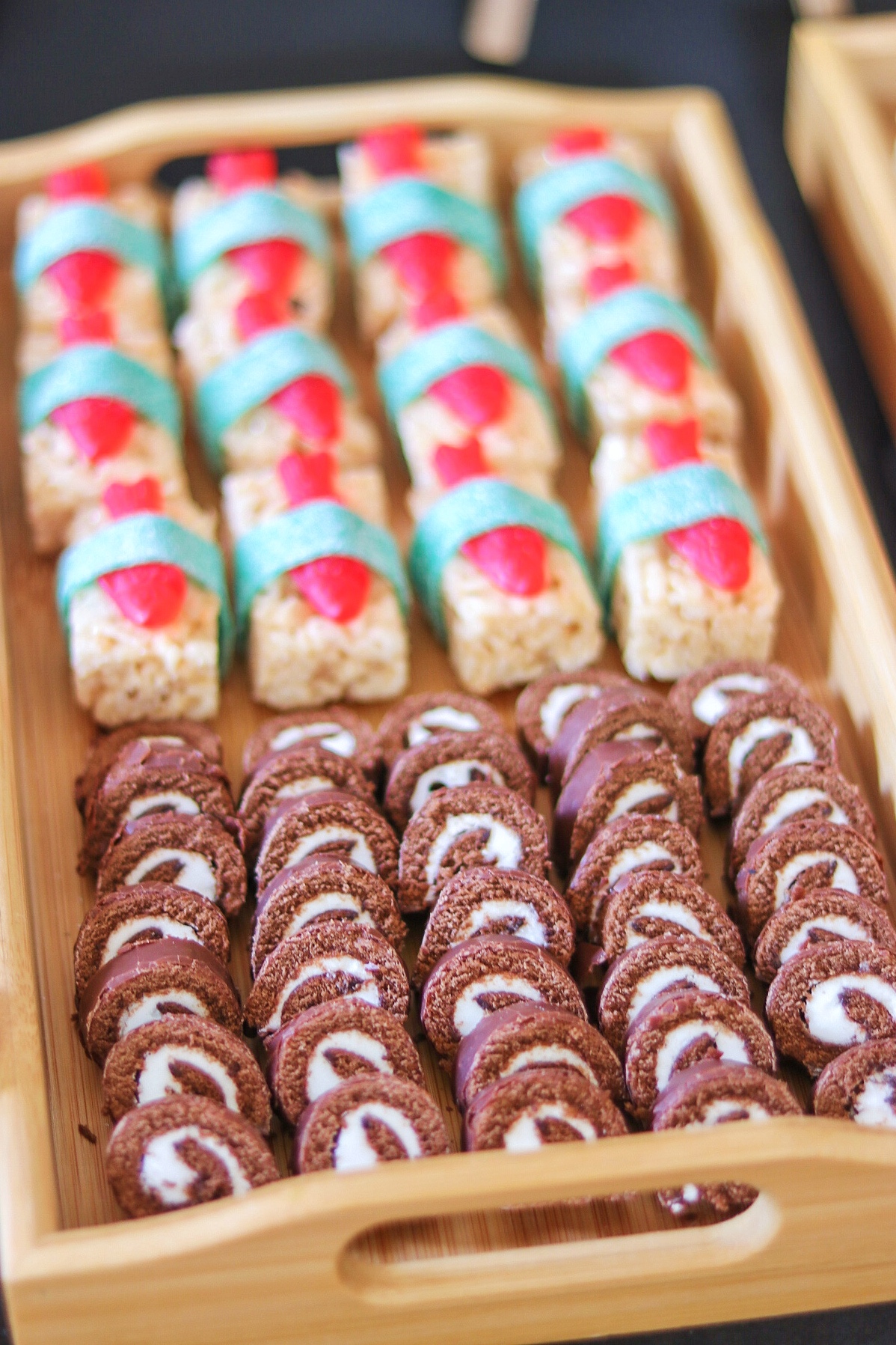 anime themed birthday party: candy sushi