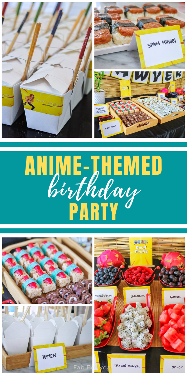 Anime-Themed Birthday Party (Ideas for a Demon Slayer, One Piece, Naruto,  or My Hero Academia Party) - Fab Everyday