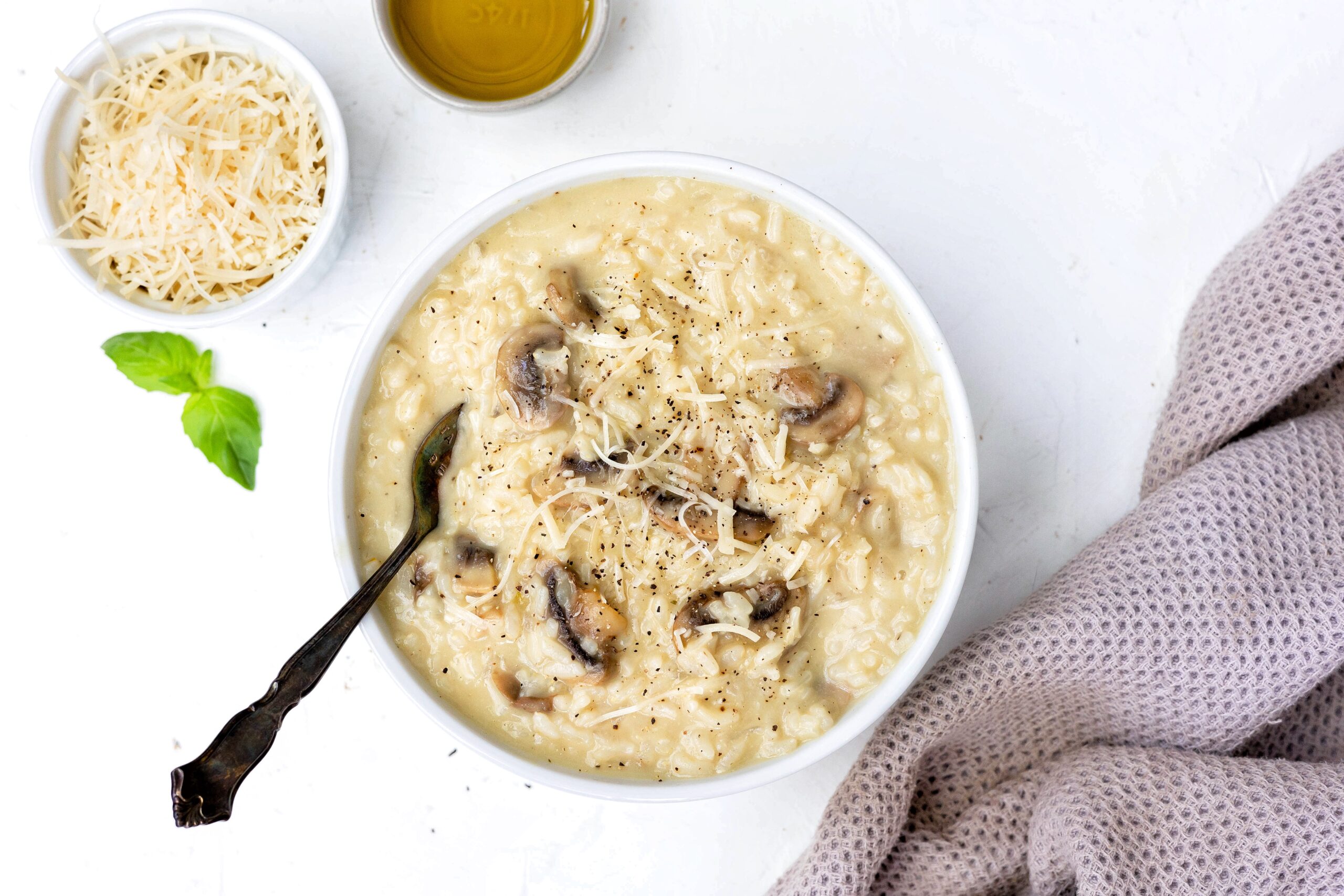 Instant Pot mushroom risotto with truffle oil