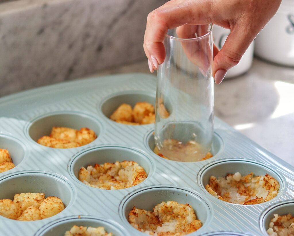 How to make loaded tater tot cups