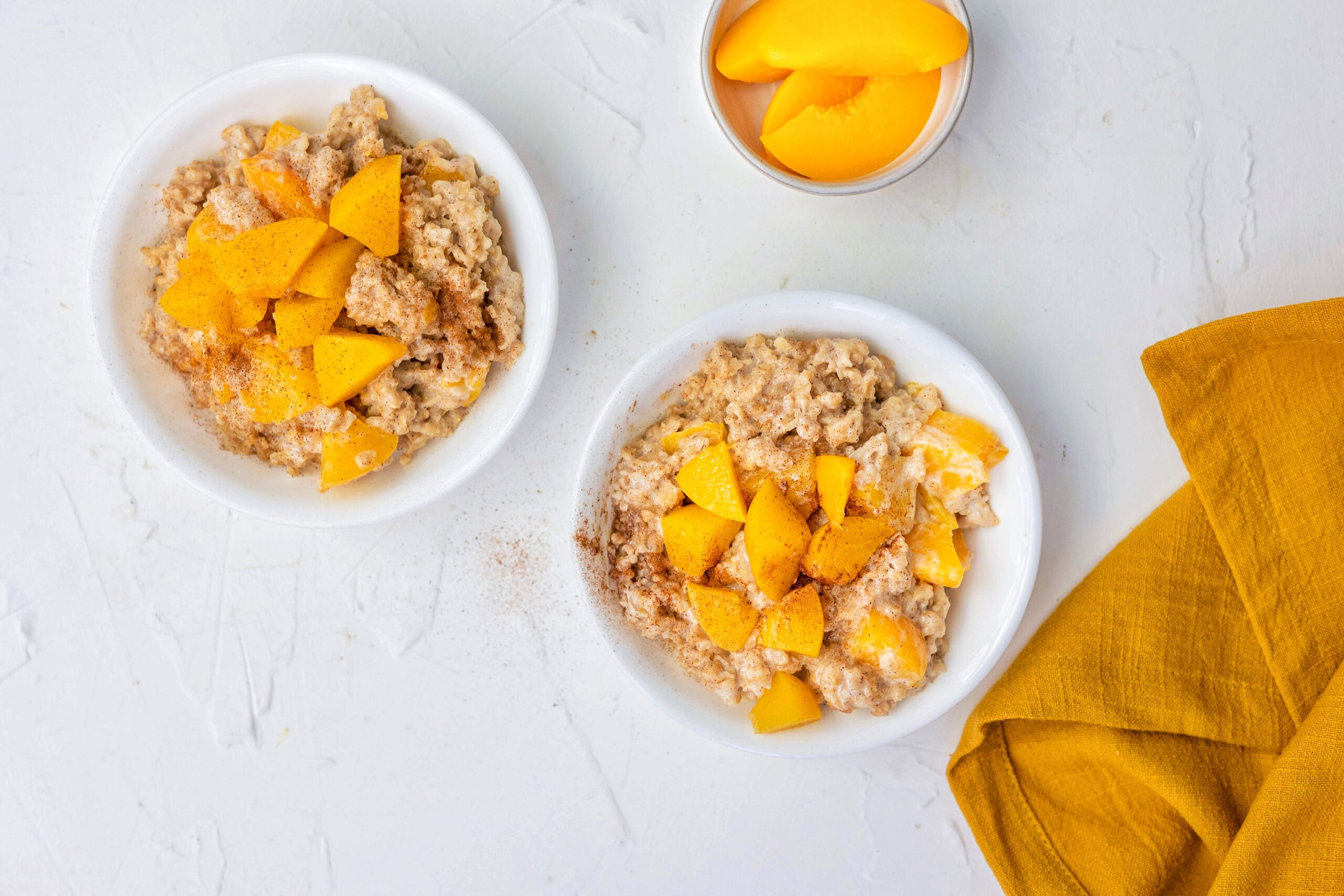 Peaches and Cream Instant Pot Oatmeal (pressure cooker oatmeal)
