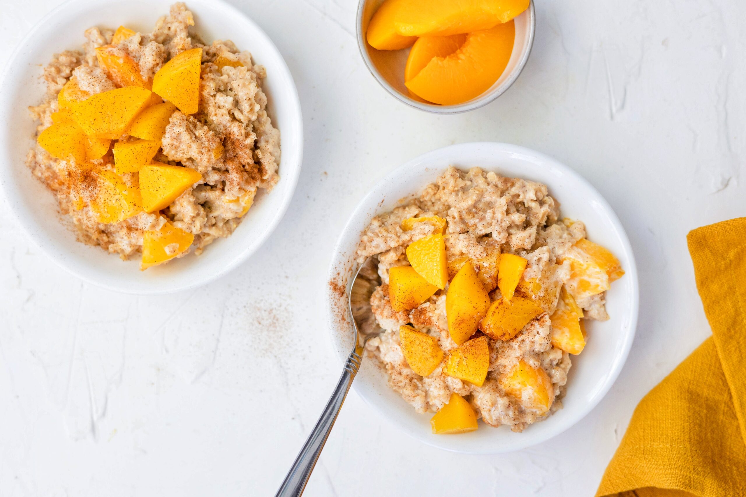 pot in pot Instant Pot oatmeal peaches and cream