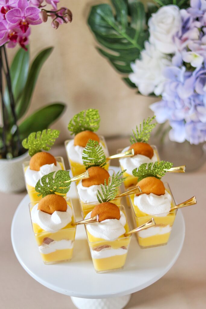 Spiked Banana Pudding Parfait (boozy banana pudding for a jungle theme party for adults)