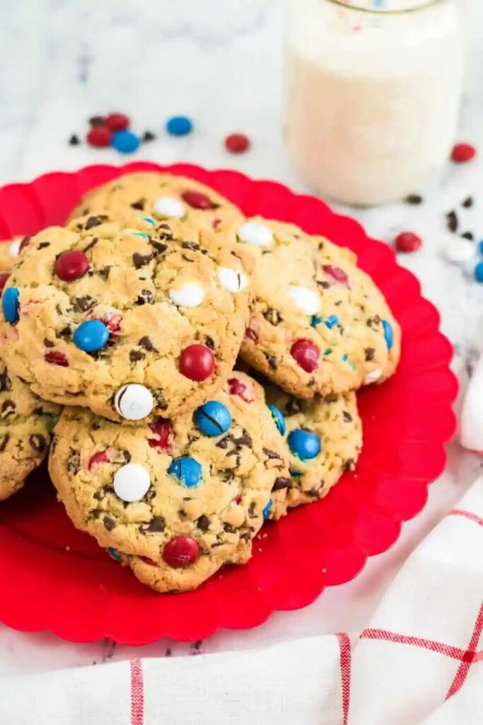 4th Of July Chocolate Chip Cookies