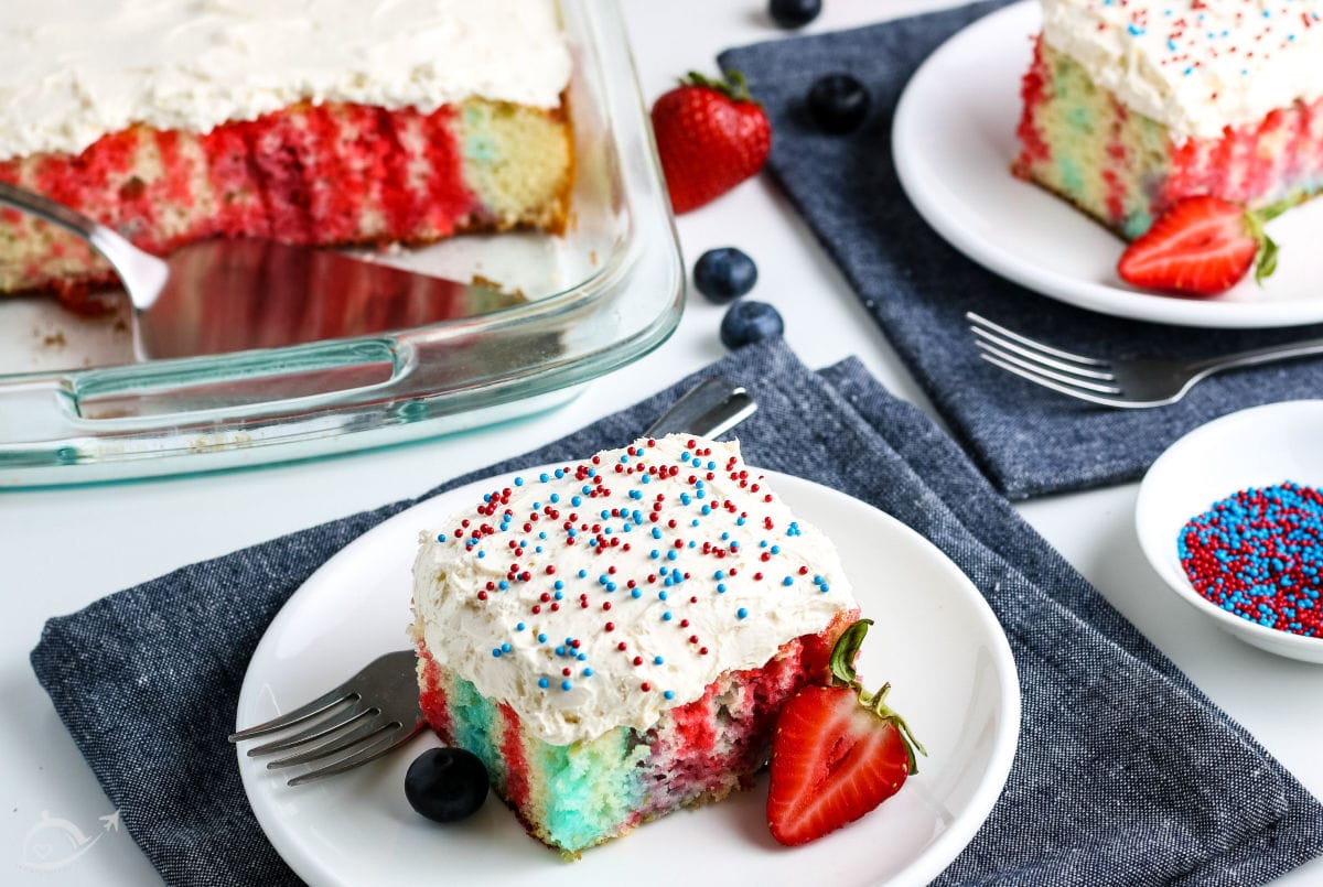 Red White & Blue Poke Cake
