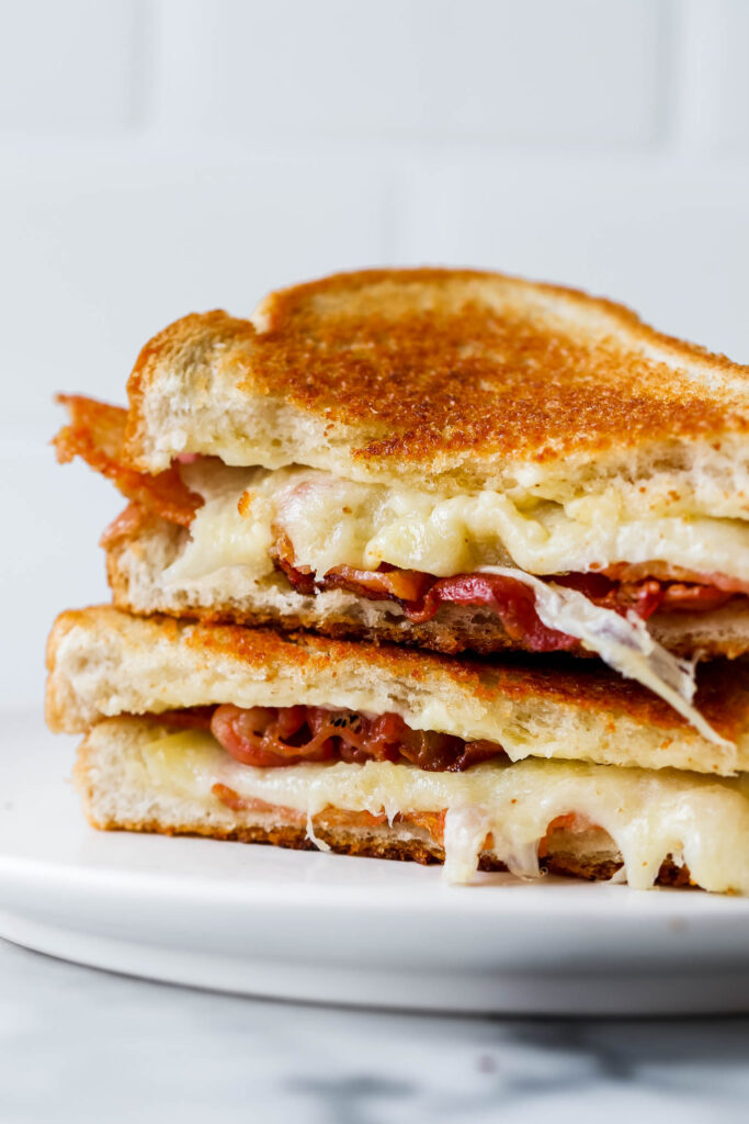 Gruyere grilled cheese with bacon