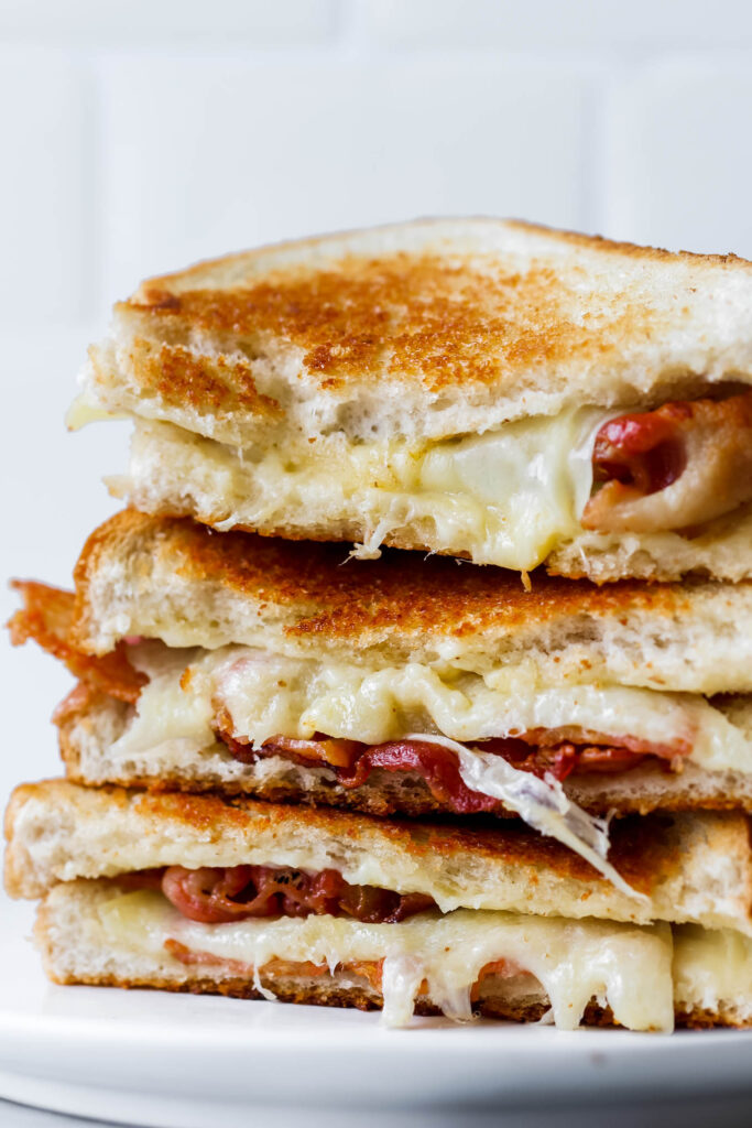 bacon grilled cheese with Gruyere