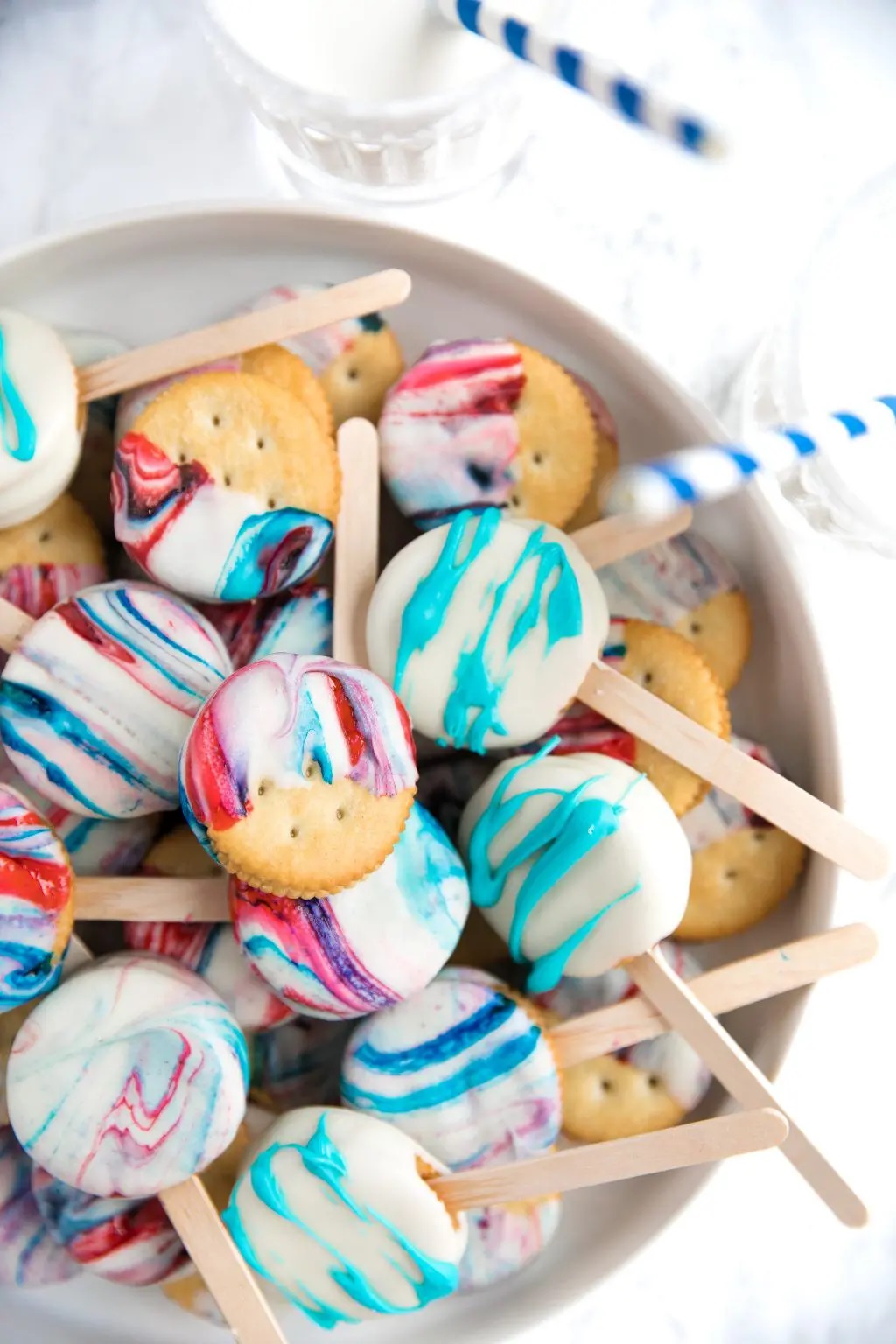 Chocolate Covered RITZ Cracker Peanut Butter Sandwich Pops