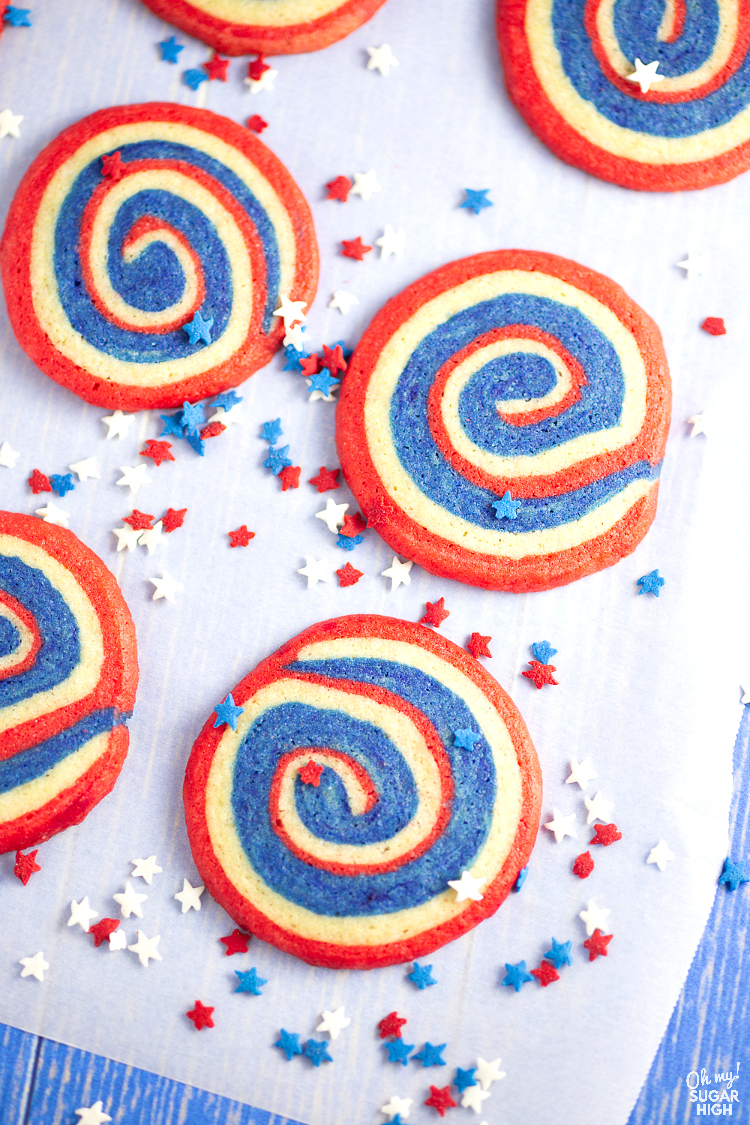 Patriotic Pinwheel Cookies