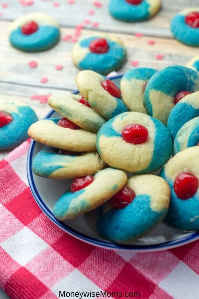 Patriotic Thumbprint Cookies