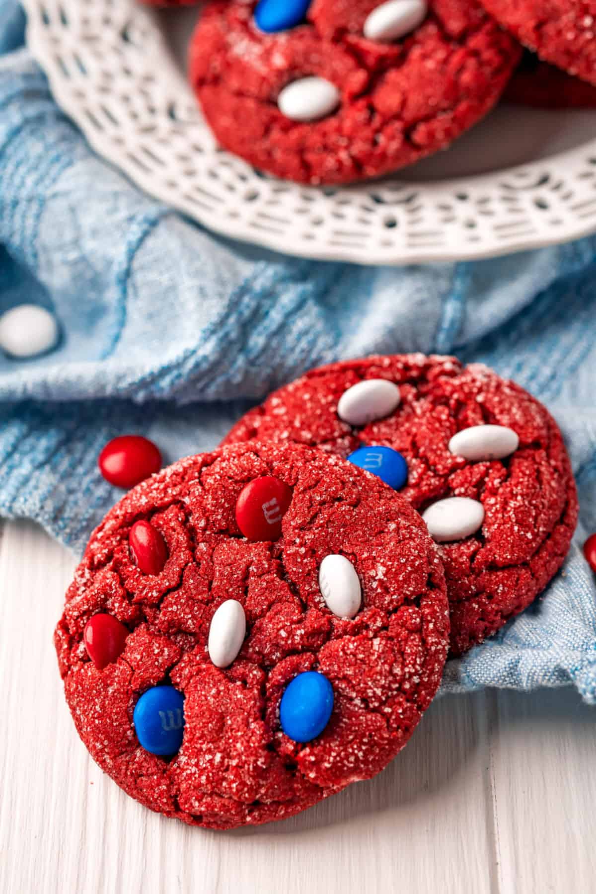 Red Velvet Cake Mix Cookies