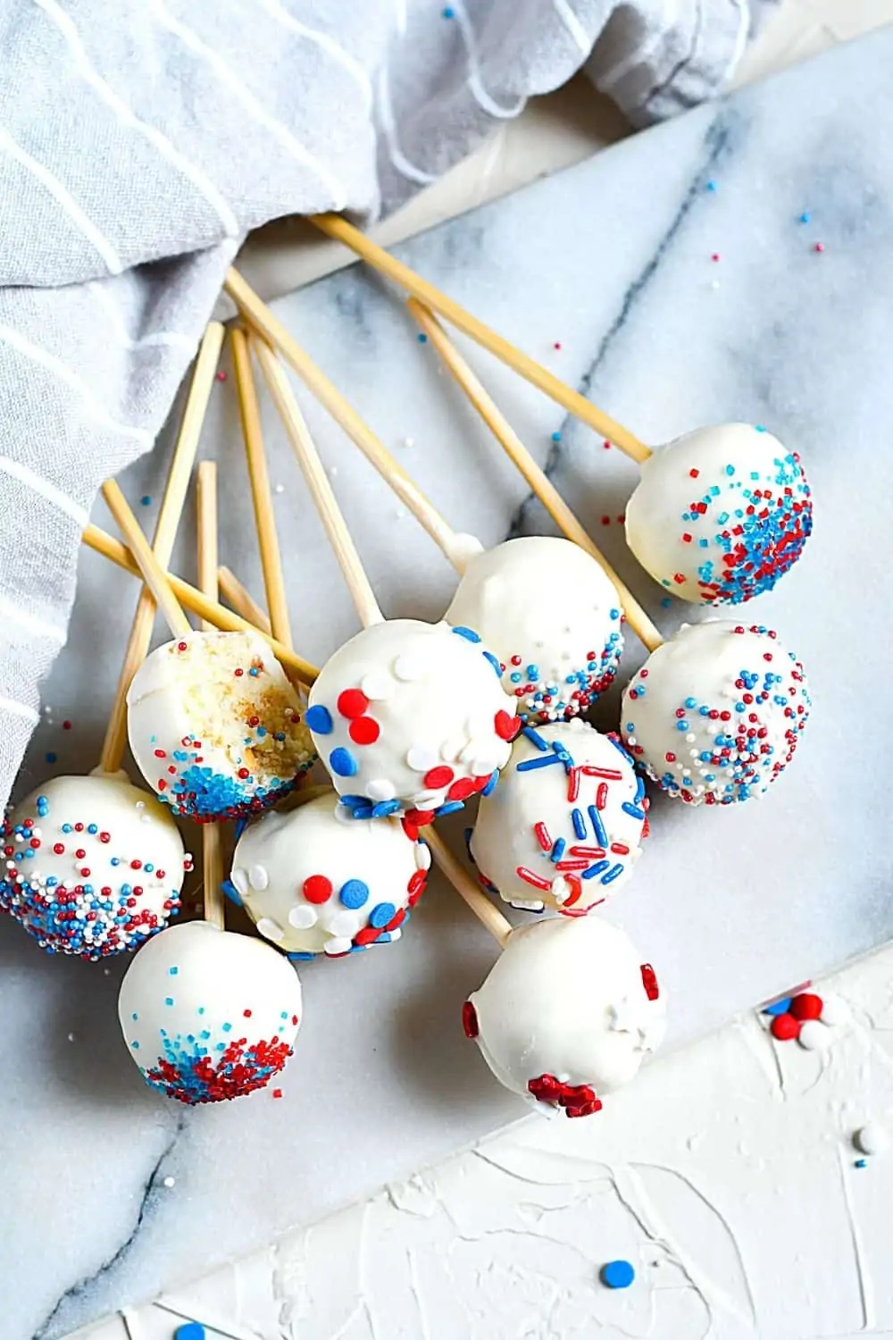 Red White And Blue Cake Pops