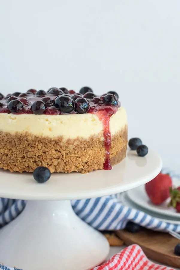 Red White and Blue Instant Pot Cheesecake