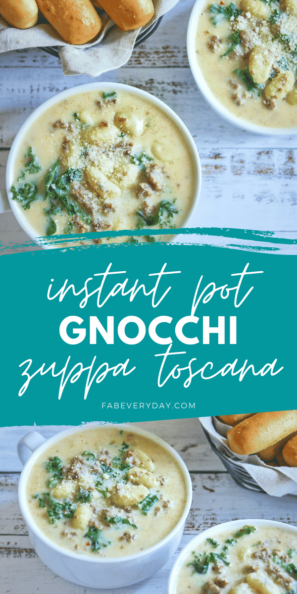 Instant Pot Gnocchi Zuppa Toscana (Instant Pot gnocchi soup with sausage)