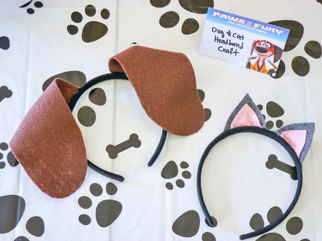 cat and dog party crafts: Dog and Cat Ear Headbands
