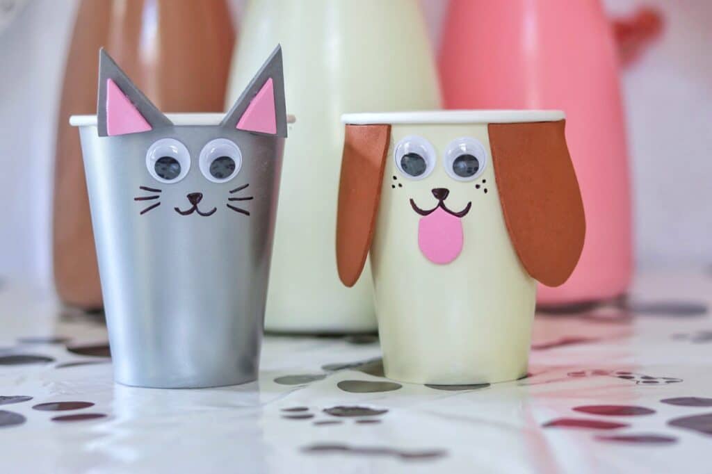 puppy and kitten party supplies: pup cups