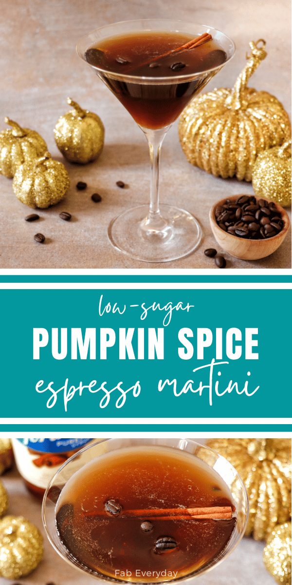 Low-Sugar Pumpkin Spice Espresso Martini recipe (low carb skinny espresso martini)