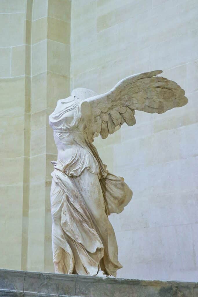 The Winged Victory of Samothrace during our family trip to Paris