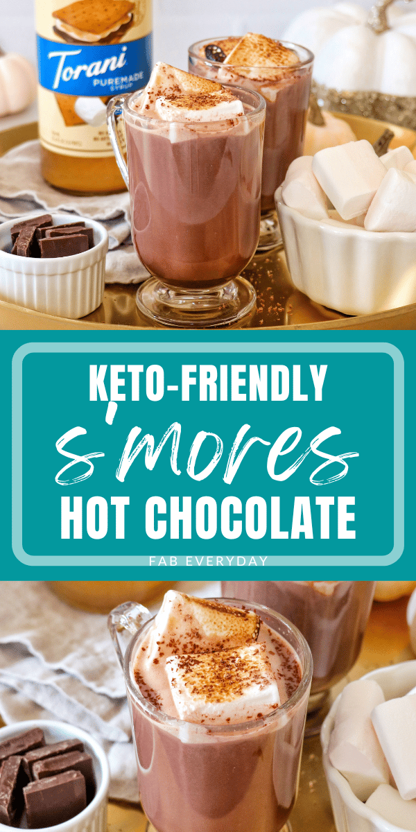 Keto-Friendly S'mores Hot Chocolate (keto hot cocoa recipe)