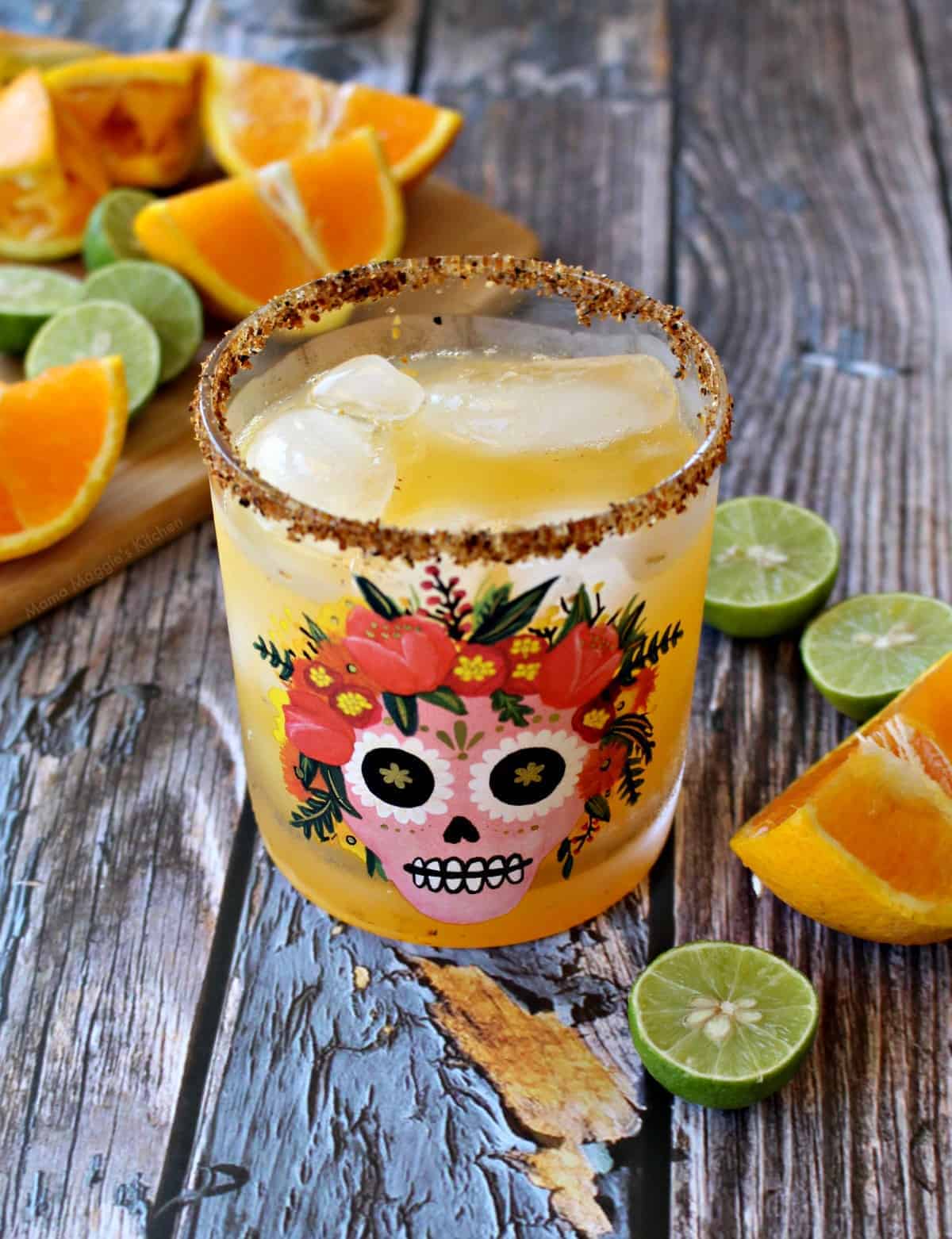 Drinks for a Day of the Dead theme party: Skinny Orange Margarita